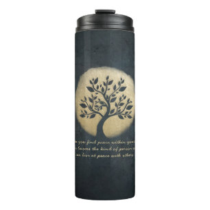 Bouteilles Isothermes Instructeur de méditation Yoga Black Gold Tree Cit