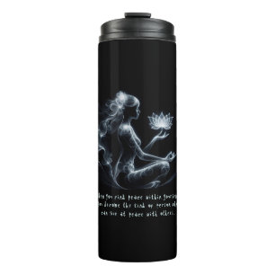 Bouteilles Isothermes Instructeur de Yoga Méditation Lotus Pose Lumineus