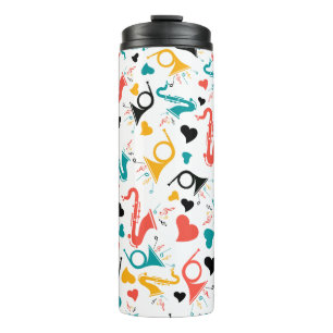 Bouteilles Isothermes Instruments de musique colorés Note & Coeurs Motif