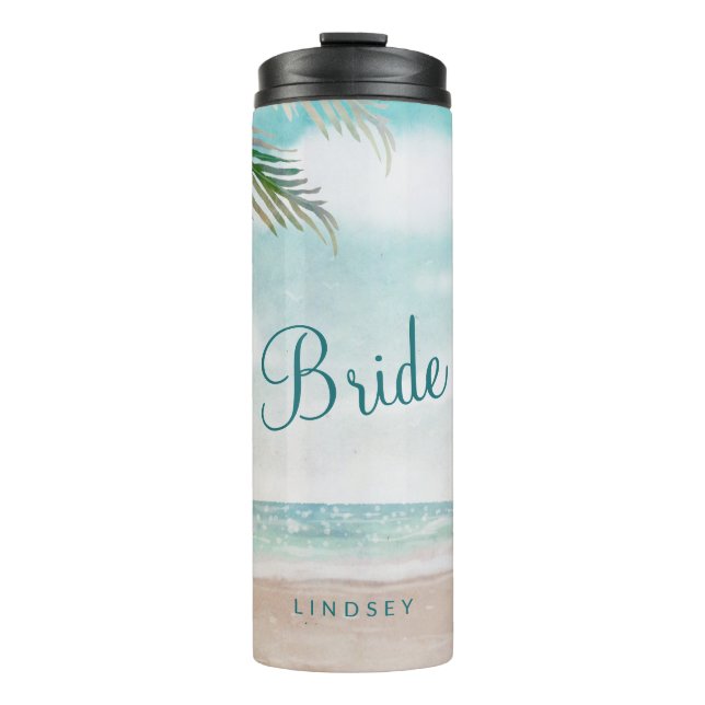 Bouteilles Isothermes Island Breeze Plage Peint Mariée personnalisée (Devant)