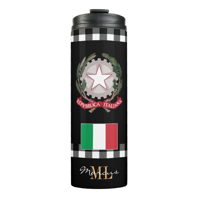 Bouteilles Isothermes Italie patriotique voyage Mug, Drapeau italien (Devant)