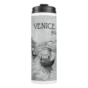 Bouteilles Isothermes Italie Travel - VENICE souvenir noir et blanc