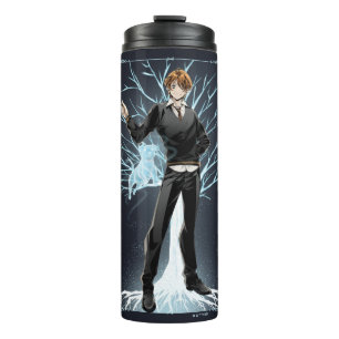 Bouteilles Isothermes Jack Russell Terrier Patronus d'Anime Ron Weasley