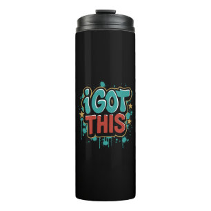 Bouteilles Isothermes J'AI ÇA Typographie Motivationnelle de Style Graff