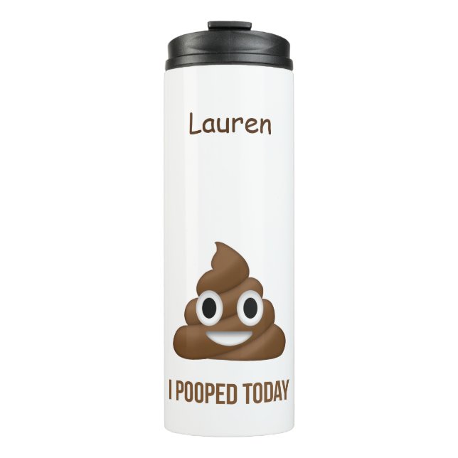 Bouteilles Isothermes J'ai publié aujourd'hui Funny Poo Emoji avec un no (Devant)