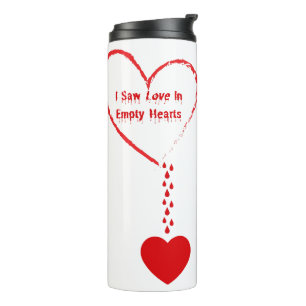 Bouteilles Isothermes J'Ai Vu L'Amour Dans Le Design De Coeurs Vide