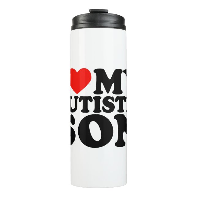 Bouteilles Isothermes J'aime mon fils autiste Je coeur mon fils autiste (Devant)