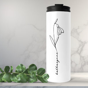 Bouteilles Isothermes Janvier Anniversaire Mois Neige Fleur de naissance