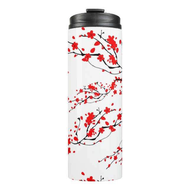 Bouteilles Isothermes japonais, Sakura tree, fleurs de cerisiers, art fl (Devant)