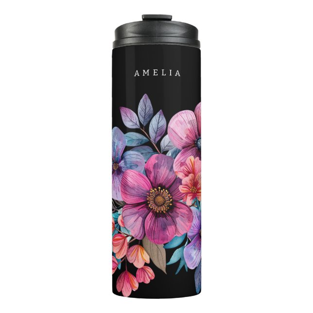 Bouteilles Isothermes Jardin Floral rose (Devant)