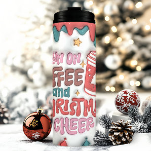 Bouteilles Isothermes Je fonctionne au café Joie de Noël 3D Gonflé