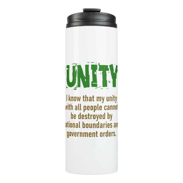 Bouteilles Isothermes Je Sais Que Mon Unité Avec Tous Les Gens - Citatio (Devant)