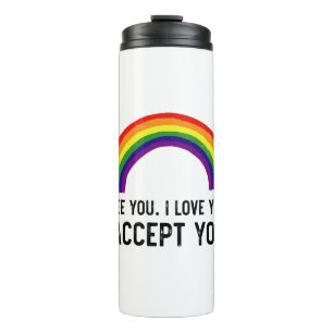 Bouteilles Isothermes Je Vois Je T'Aime Je T'Accepte Gay pride LGBT Shir