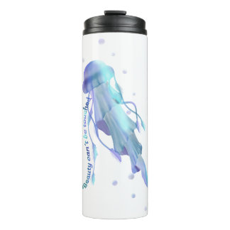 Bouteilles Isothermes Jellyfish Peinture Thermal Tumbler avec citation