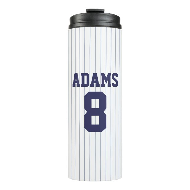 Bouteilles Isothermes Jersey de baseball avec nom et numéro personnalisé (Devant)