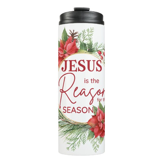 Bouteilles Isothermes Jésus est la raison de la saison Noël (Devant)