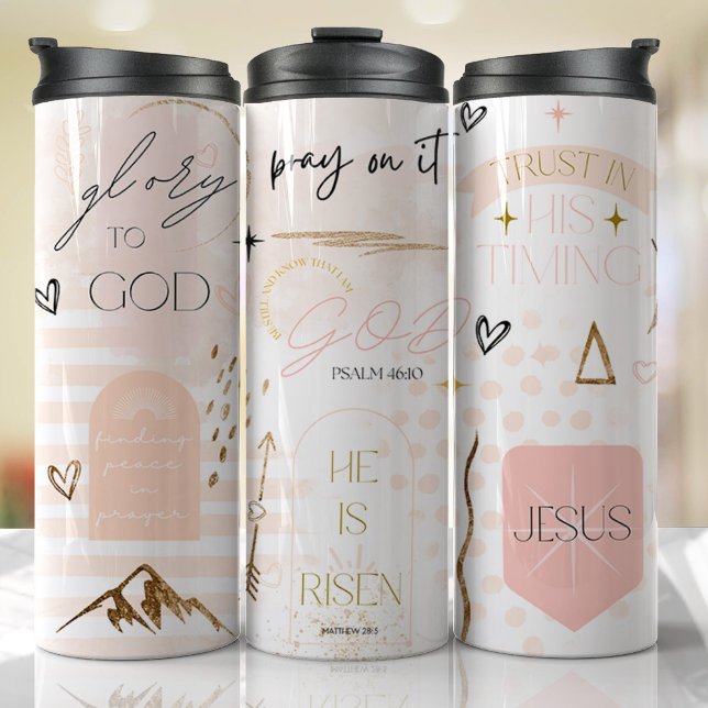 Bouteilles Isothermes Jésus Foi Religieuse Dieu Bible Prière (Religious Faith Tumbler)