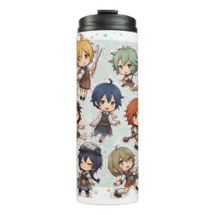 Bouteilles Isothermes Jeu de stickers Chibi Anime