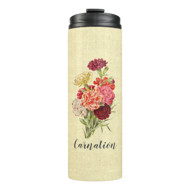 Bouteilles Isothermes Joli Bouquet Carnation Vintage  (Devant)