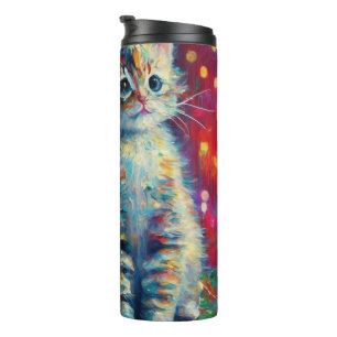 Bouteilles Isothermes Joli chaton de Noël Joyeux No-Kit