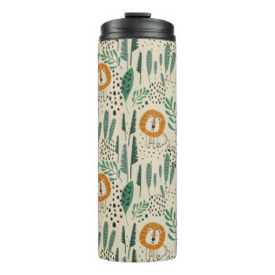 Bouteilles Isothermes Joli Doodle Lion Jungle Rainforest Motif