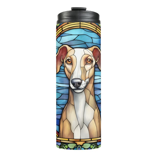 Bouteilles Isothermes Joli Faux Verre Trait Gris Chien (Devant)