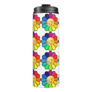Bouteilles Isothermes Joli gobelet thermique Fleur Arc-en-ciel