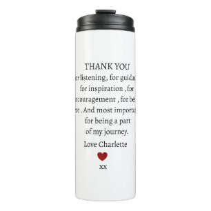 Bouteilles Isothermes joli merci personnalisé d'amour 