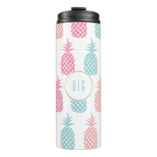 Bouteilles Isothermes Joli Monogramme d'ananas Tropical Moderne