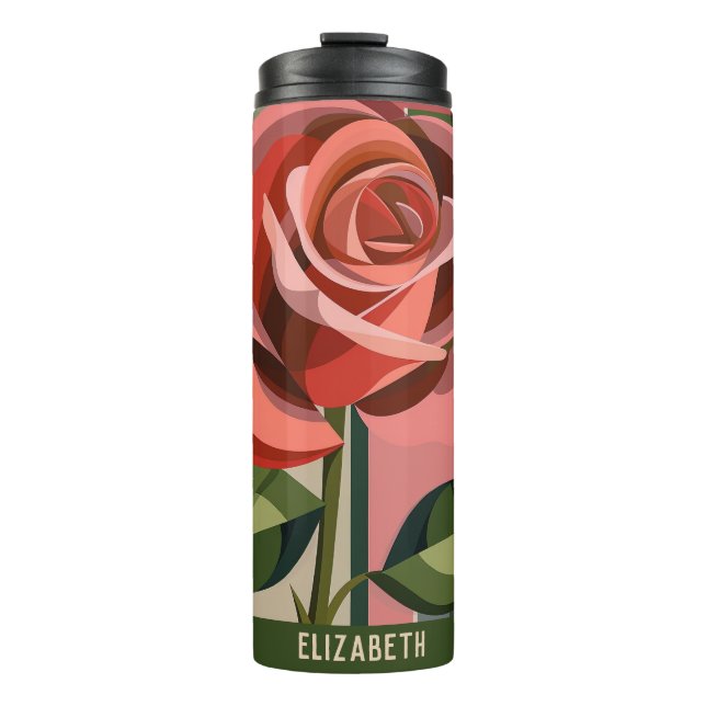 Bouteilles Isothermes Joli Monogramme Floral Tumbler (Devant)