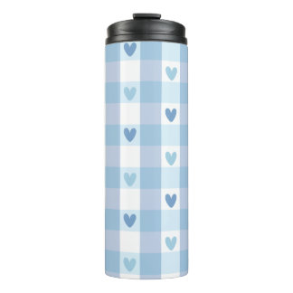 Bouteilles Isothermes Joli motif amour à carreaux pastel