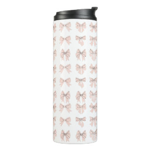 Bouteilles Isothermes Joli motif de nœud coquet Rose poudré