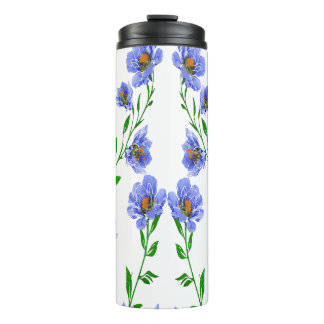 Bouteilles Isothermes Joli motif floral bleu
