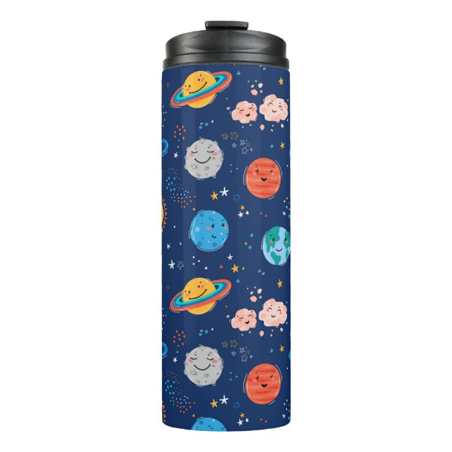 Bouteilles Isothermes Joli Motif Planète Souriante (Devant)