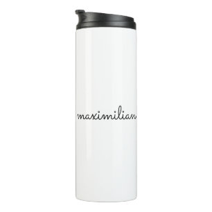 Bouteilles Isothermes Joli noir blanc script personnalisé nom moderne si
