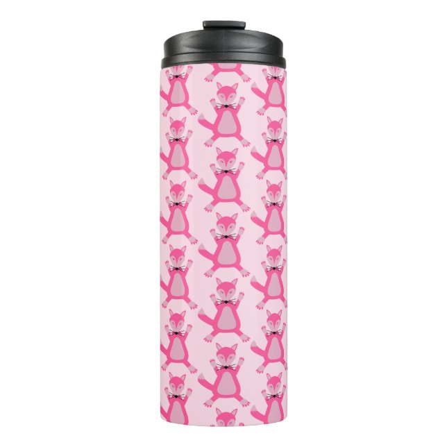 Bouteilles Isothermes Joli rose bébé fille Fox Patterned (Devant)
