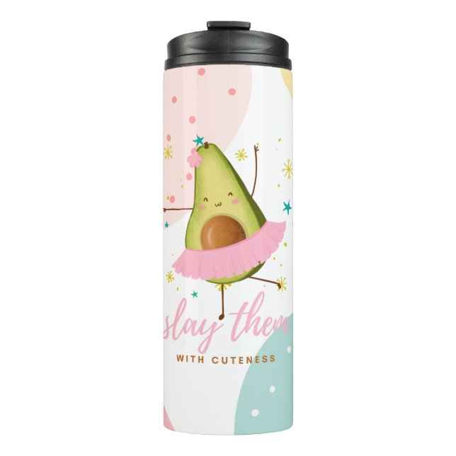 Bouteilles Isothermes Jolie fille Kawaii Avocado Ballerina Les Jeter (Devant)