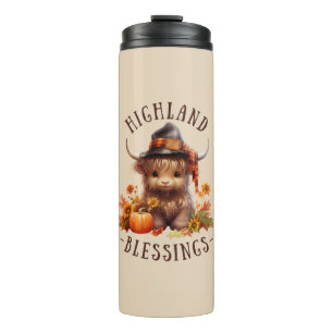 Bouteilles Isothermes Jolie vache Highland Thanksgiving Bénédictions