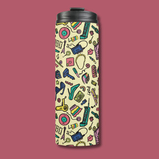 Bouteilles Isothermes Joueur 1980s Doodle Art Motif