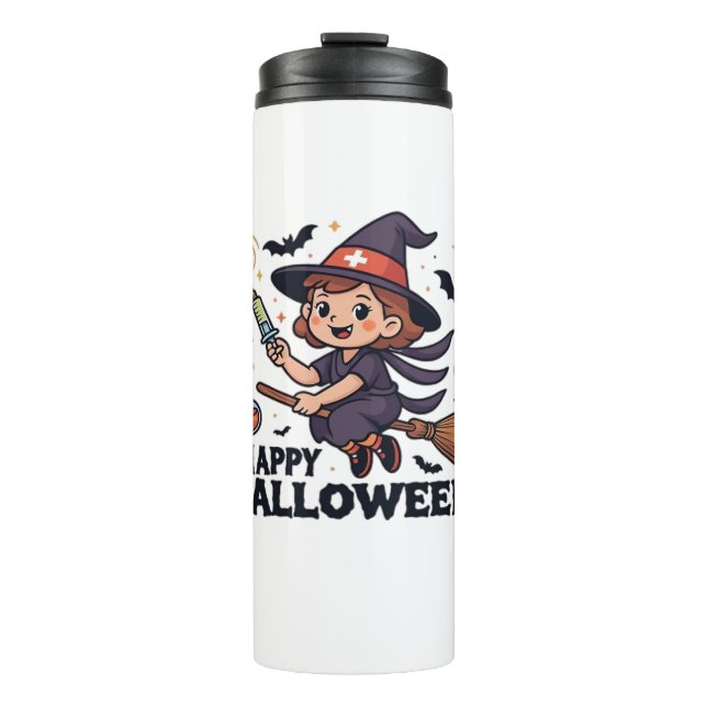 Bouteilles Isothermes Joyeuse chemise d'Halloween - Éffrayante mignonne  (Devant)