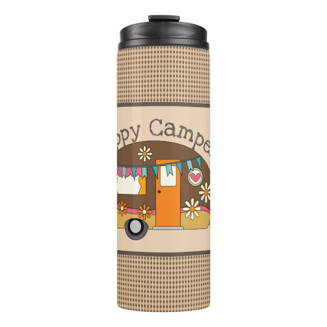 Bouteilles Isothermes Joyeux Camper Retro Daisies (Devant)