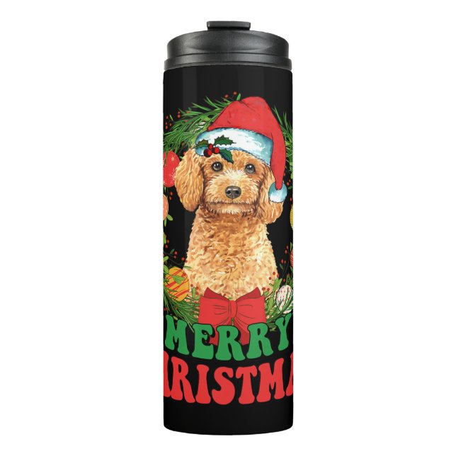 Bouteilles Isothermes Joyeux canicule de Noël Amoureux des chiens de San (Devant)