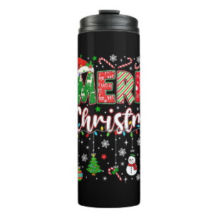 Bouteilles Isothermes Joyeux Noël Chapeau Rouge de Père Noël Renne Père