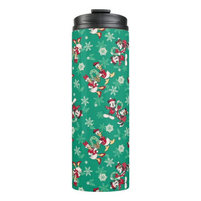 Bouteilles Isothermes Joyeux Noël | Deck the Halls Mickey & Donald (Devant)