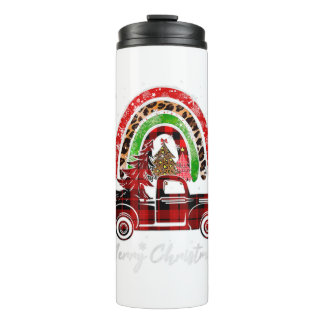 Bouteilles Isothermes Joyeux Noël Leopard Buffalo Camion Arbre Rouge Pla