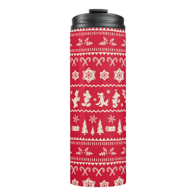 Bouteilles Isothermes Joyeux Noël | Mickey Mouse Snowflake Motif (Devant)