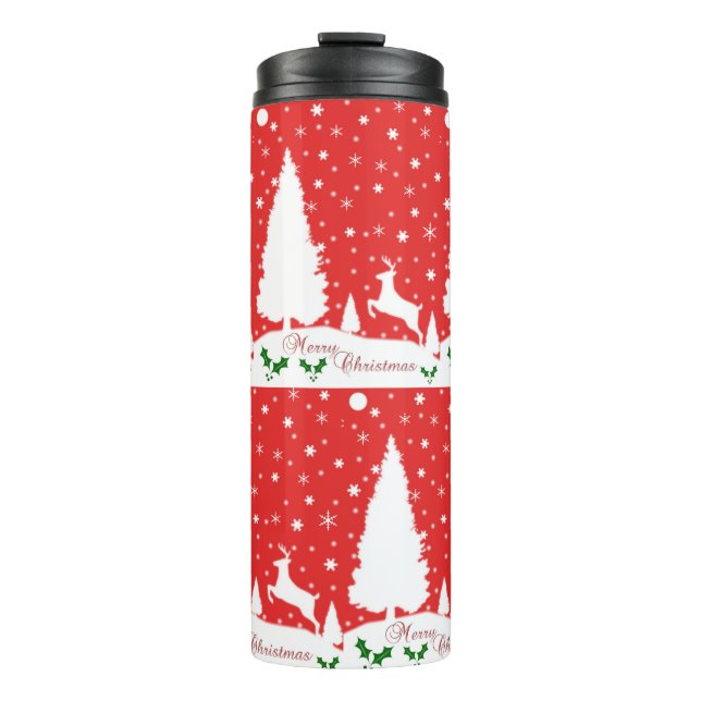 Bouteilles Isothermes Joyeux Noël Snowflakes hiver (Devant)