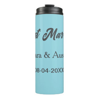 Bouteilles Isothermes Just Married add couple name date year wedding sim