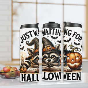 Bouteilles Isothermes Juste en attente du Raccoon Halloween Salem Witch