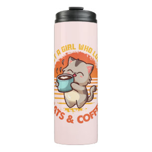 Bouteilles Isothermes Juste une fille qui aime les chats et le café